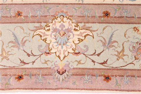 Tabriz Beige Hand Knotted 68 X 100  Area Rug 254-29151 Image 2