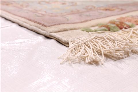 Tabriz Beige Hand Knotted 68 X 100  Area Rug 254-29151 Image 6