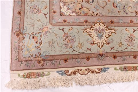 Tabriz Beige Hand Knotted 68 X 100  Area Rug 254-29151 Image 7