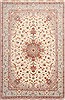 Tabriz Beige Hand Knotted 68 X 100  Area Rug 254-29151 Thumb 0