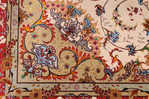 Tabriz Red Hand Knotted 66 X 100 Area Rug 254-29152 Image 1