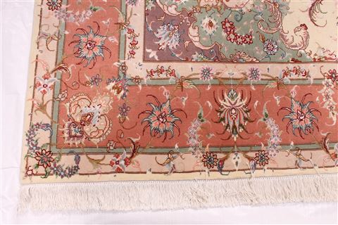 Tabriz Purple Hand Knotted 68 X 98 Area Rug 254-29153 Image 6