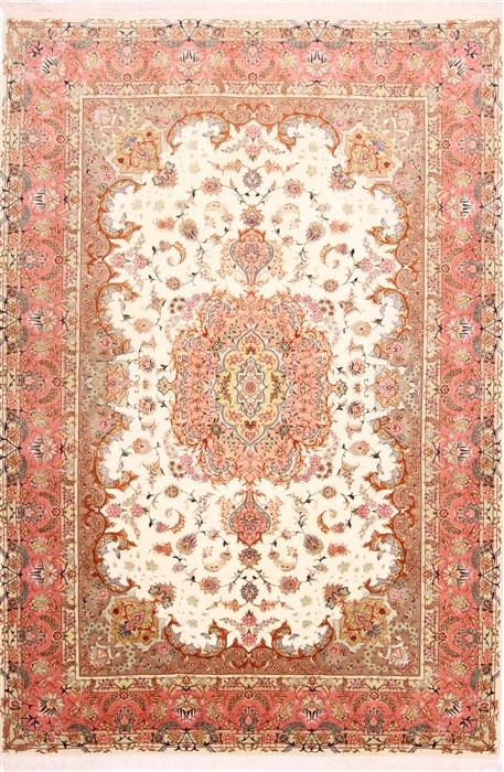 Tabriz Purple Hand Knotted 68 X 98 Area Rug 254-29154 Image 0