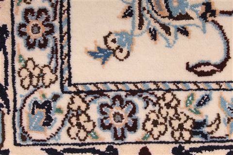 Nain Blue Hand Knotted 69 X 100 Area Rug 254-29155 Image 1