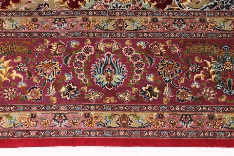 Tabriz Green Hand Knotted 68 X 100 Area Rug 254-29158 Image 1