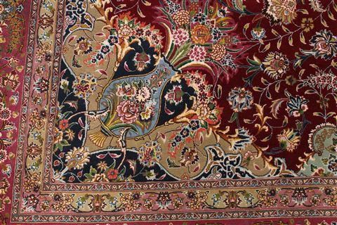 Tabriz Green Hand Knotted 68 X 100 Area Rug 254-29158 Image 3