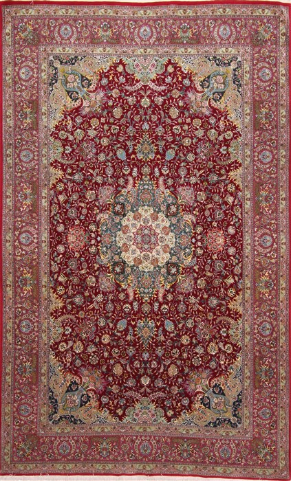 Tabriz Green Hand Knotted 68 X 100 Area Rug 254-29158 Image 0