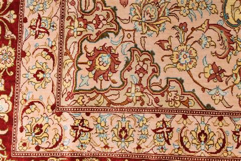 Qum Red Hand Knotted 67 X 100 Area Rug 254-29161 Image 4