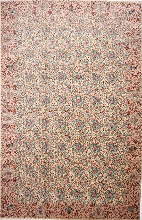 Tabriz Green Hand Knotted 113 X 174 Area Rug 254-29164 Image 0