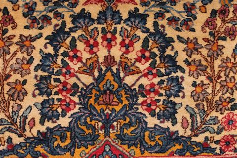 Kerman Blue Hand Knotted 120 X 1410 Area Rug 254-29166 Image 1