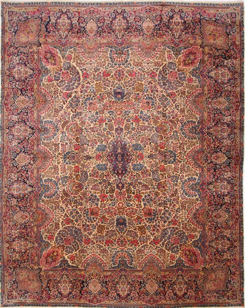 Kerman Blue Hand Knotted 120 X 1410 Area Rug 254-29166 Image 0