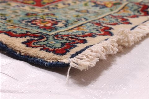 Tabriz Blue Hand Knotted 118 X 150 Area Rug 254-29167 Image 4