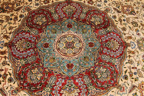 Tabriz Blue Hand Knotted 118 X 150 Area Rug 254-29167 Image 6