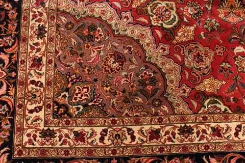 Tabriz Blue Hand Knotted 116 X 166 Area Rug 254-29168 Image 8