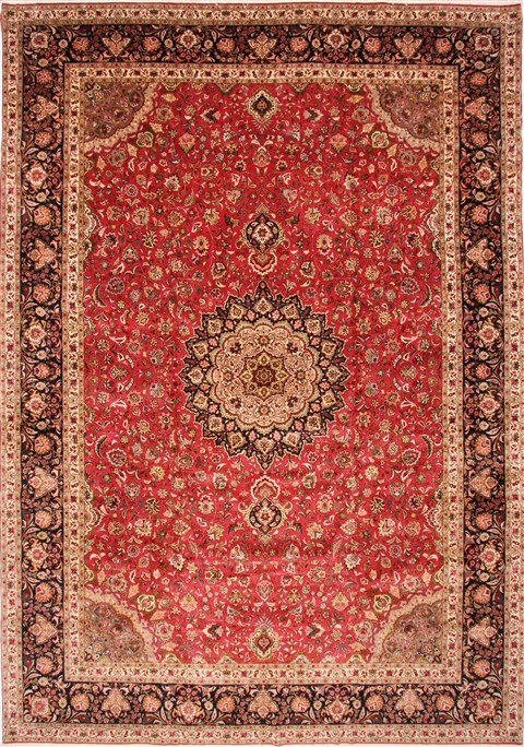 Tabriz Blue Hand Knotted 116 X 166 Area Rug 254-29168 Image 0