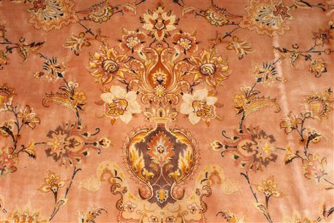 Tabriz Beige Hand Knotted 112 X 159 Area Rug 254-29170 Image 2
