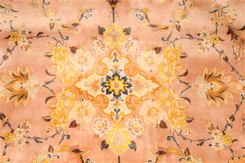 Tabriz Beige Hand Knotted 112 X 159 Area Rug 254-29170 Image 7