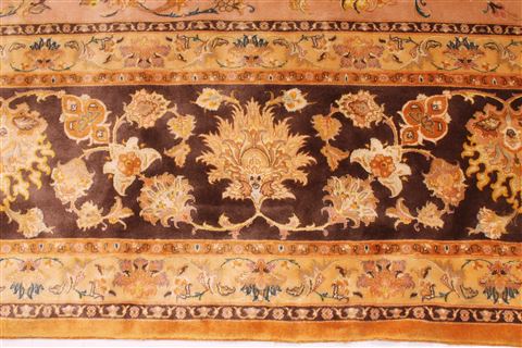Tabriz Beige Hand Knotted 112 X 159 Area Rug 254-29170 Image 8