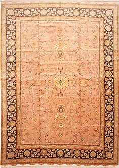 Tabriz Beige Hand Knotted 11'2" X 15'9"  Area Rug 254-29170