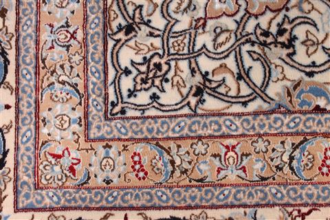 Nain Beige Hand Knotted 114 X 163 Area Rug 254-29172 Image 1