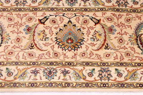Tabriz Beige Hand Knotted 116 X 168 Area Rug 254-29173 Image 8