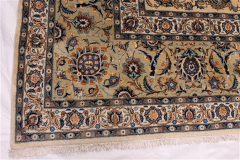 Kashan Blue Hand Knotted 120 X 178 Area Rug 254-29175 Image 1