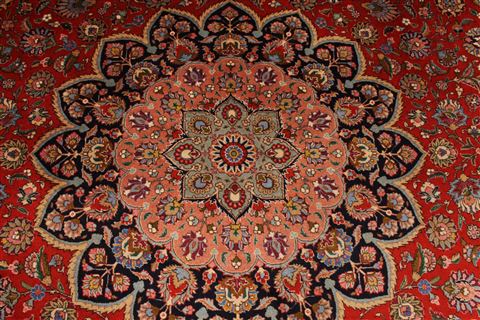 Tabriz Green Hand Knotted 910 X 122 Area Rug 254-29178 Image 6