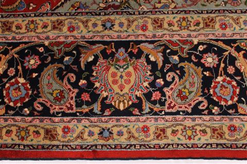 Tabriz Green Hand Knotted 910 X 122 Area Rug 254-29178 Image 8