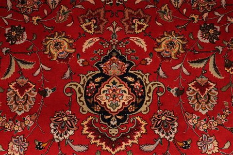 Tabriz Green Hand Knotted 910 X 132 Area Rug 254-29179 Image 1
