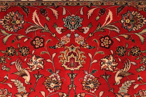 Tabriz Green Hand Knotted 910 X 132 Area Rug 254-29179 Image 2
