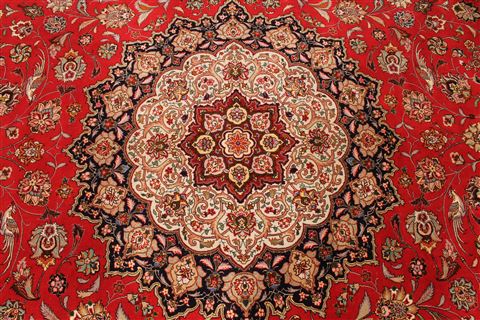 Tabriz Green Hand Knotted 910 X 132 Area Rug 254-29179 Image 6