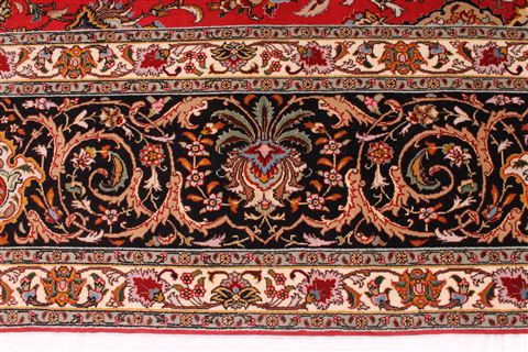 Tabriz Beige Hand Knotted 98 X 134 Area Rug 254-29180 Image 7