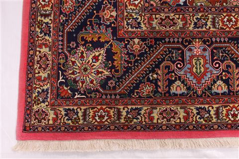 Tabriz Blue Hand Knotted 99 X 1210 Area Rug 254-29181 Image 2