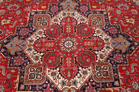 Tabriz Blue Hand Knotted 99 X 1210 Area Rug 254-29181 Image 3