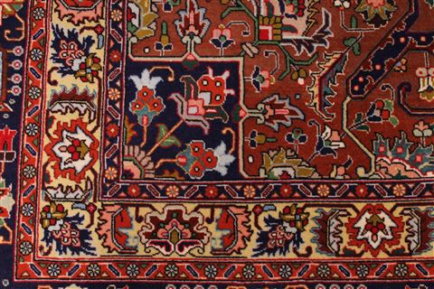 Tabriz Blue Hand Knotted 99 X 1210 Area Rug 254-29181 Image 5