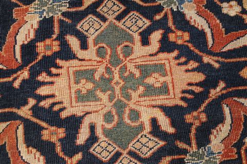 Mahal Beige Hand Knotted 107 X 127 Area Rug 254-29182 Image 2