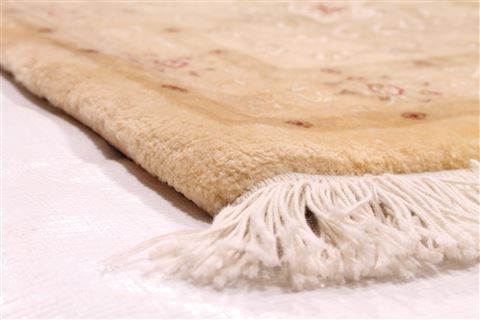 Tabriz Beige Square Hand Knotted 96 X 113 Area Rug 254-29183 Image 5