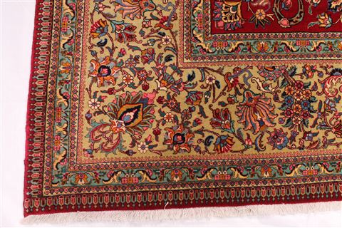 Tabriz Red Hand Knotted 910 X 132 Area Rug 254-29186 Image 1