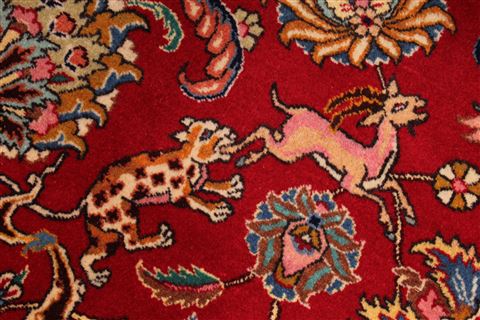 Tabriz Red Hand Knotted 910 X 132 Area Rug 254-29186 Image 3