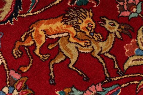 Tabriz Red Hand Knotted 910 X 132 Area Rug 254-29186 Image 6