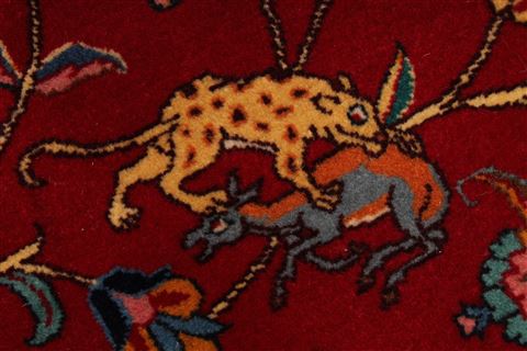 Tabriz Red Hand Knotted 910 X 132 Area Rug 254-29186 Image 7
