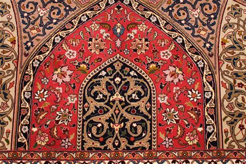 Tabriz Blue Hand Knotted 911 X 131 Area Rug 254-29188 Image 1