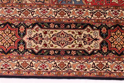 Tabriz Blue Hand Knotted 911 X 131 Area Rug 254-29188 Image 7