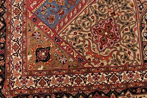 Tabriz Blue Hand Knotted 911 X 131 Area Rug 254-29188 Image 8