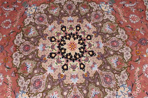 Tabriz Purple Hand Knotted 100 X 135 Area Rug 254-29190 Image 6