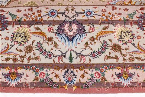 Tabriz Purple Hand Knotted 100 X 135 Area Rug 254-29190 Image 7