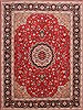 Tabriz Red Hand Knotted 99 X 1211  Area Rug 254-29192 Thumb 0