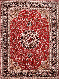 Tabriz Red Hand Knotted 9'9" X 12'11"  Area Rug 254-29192