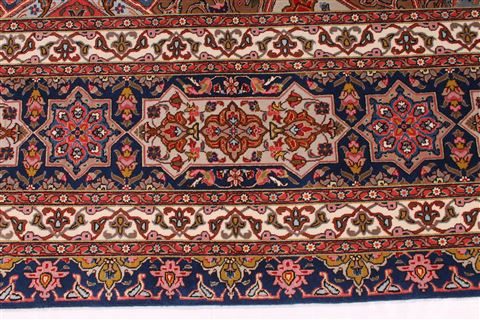 Tabriz Blue Hand Knotted 911 X 132 Area Rug 254-29197 Image 7
