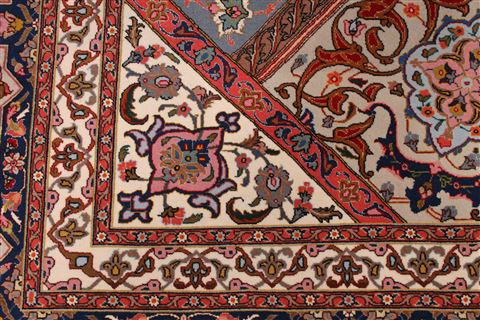 Tabriz Blue Hand Knotted 911 X 132 Area Rug 254-29197 Image 8